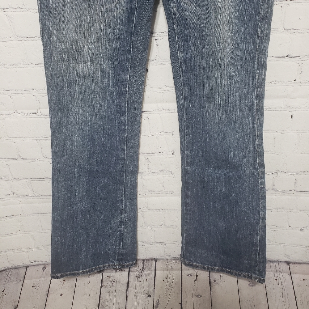 7FAM Sz 28 Floral & Rhinestone Embellished Jeans - Picture 5 of 16
